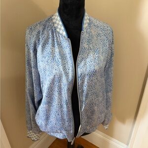 Scotch & Soda printed seersucker reversible bomber